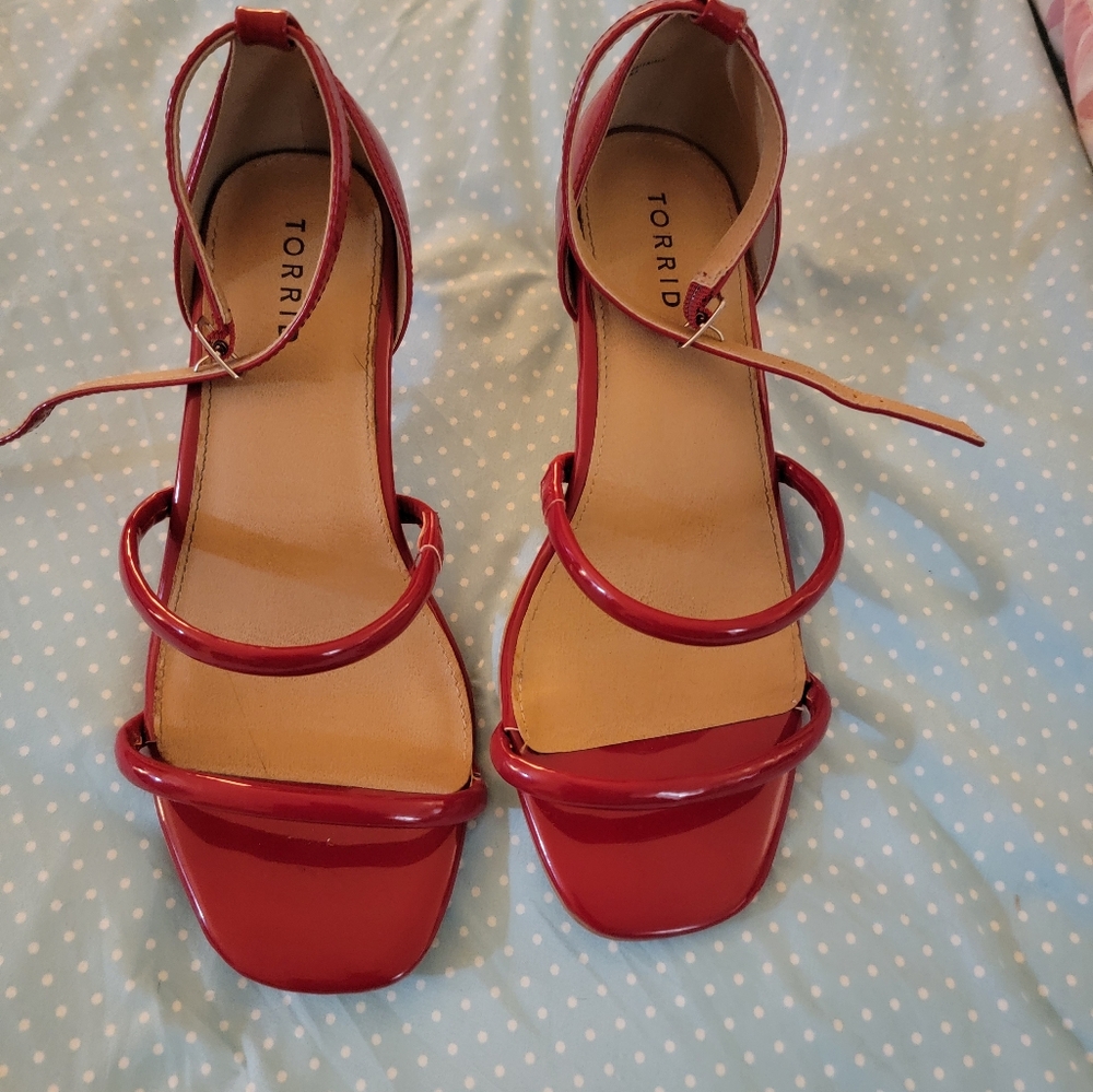 Torrid Red small heel sandal
